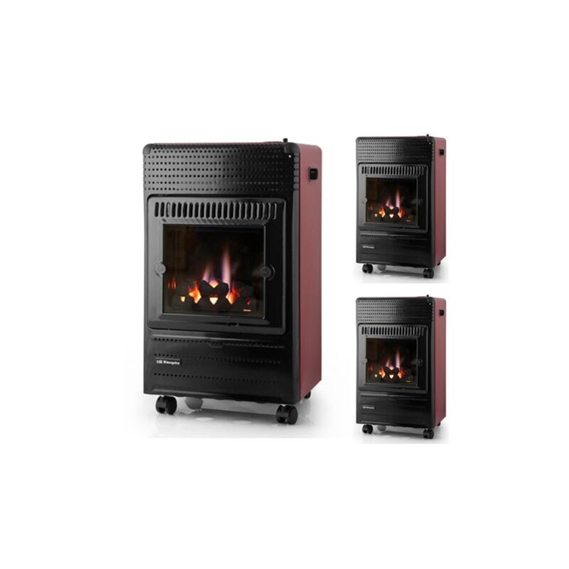 Lot de 3 Chauffages d’appoint au Gaz, Poêle à gaz HBF95 Orbegozo 3500W Fold, Céramique, Triple système de Sécurité