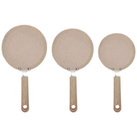 Poêle à frire antiadhésive Durable en alliage d&39aluminium, casserole à fond plat avec poignée pour crêpes de petit déjeuner, outil de cuisine,18cm