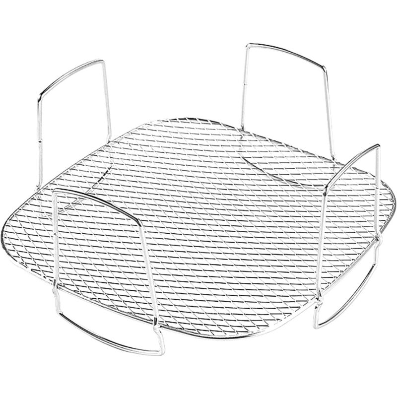 Feiyue - Poêle à frire en acier inoxydable, grille de cuisson, grille de cuisson à la vapeur, grille de déshydratation carrée pour légumes,
