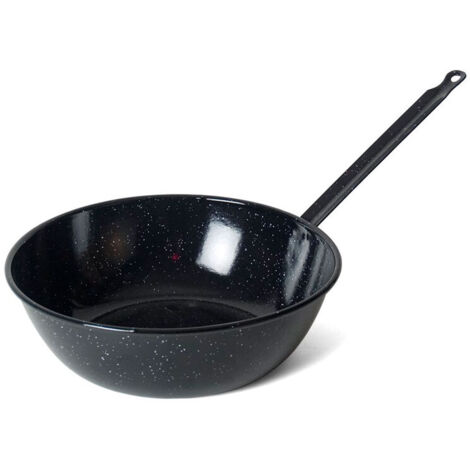 POÊLE À FRIRE PROFONDE EN PORCELAINE AVEC MANCHE 28 CM