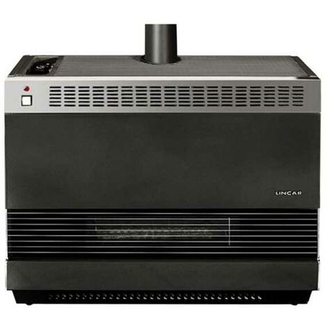 Poêle à gaz naturel 12000W – Dimensions 90 x 26 x 73 cm – Thermostat réglable – Allumage piézo – Aération forcée – Lincar