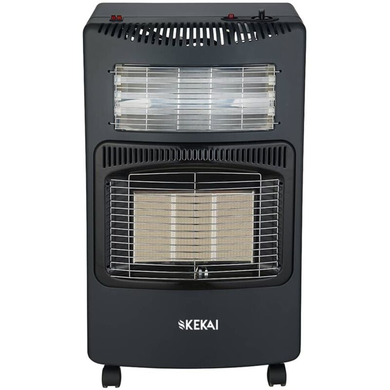 Poêle à Gaz Électrique Kekai Hybrid New Slim 42x33x73 cm 4200 w Surface Électrique 1260 w 3 Niveaux de Chaleur