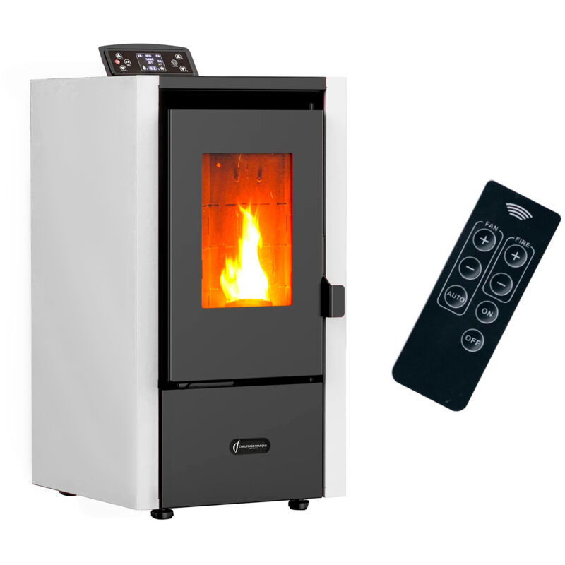 Poêle à granulés air Anita 6,5 kW Blanc Sannover