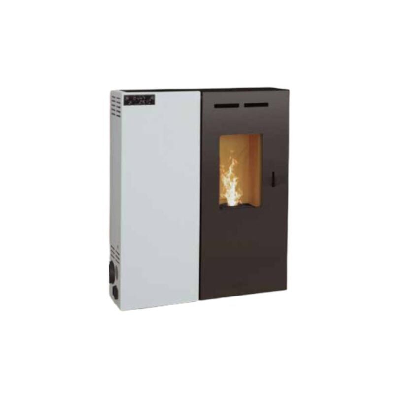 Bronpi - Poêle à granulés extra-plat Minerva Slim 2.9 à 6.2 kW Blanc
