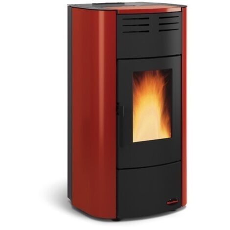 Poêle à granules chauffage central débrayable - EXTRAFLAME Raffaella Idro H15 19 kW  Bordeaux