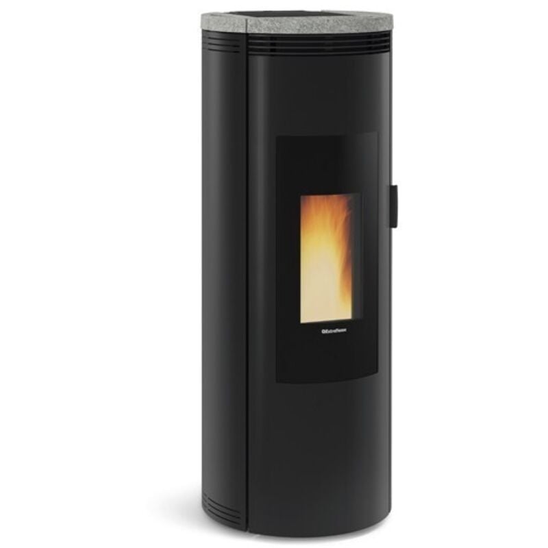 Poêle à granulés de bois 8kw noir/pierre - Nordica Extraflame - amikapierre