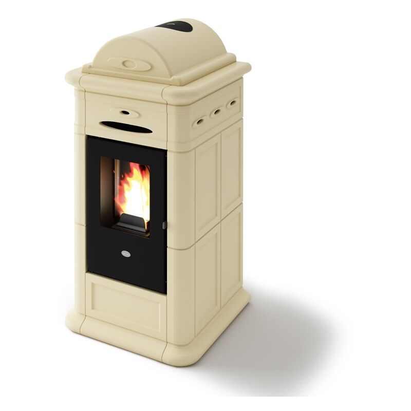 Eva Calor - Poêle à granulés en céramique Adele 8 kW Ivoire