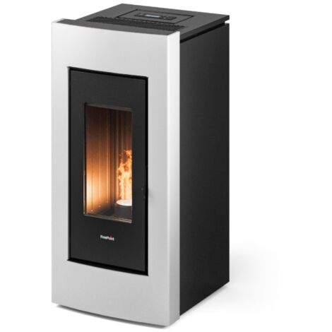 Poêle à granulés étanche Go 11 Blanc – 10,5 kW – Sortie fumées Ø 80 mm – Efficacité énergétique A+ – Autonomie jusqu'à 29 h – Freepoint