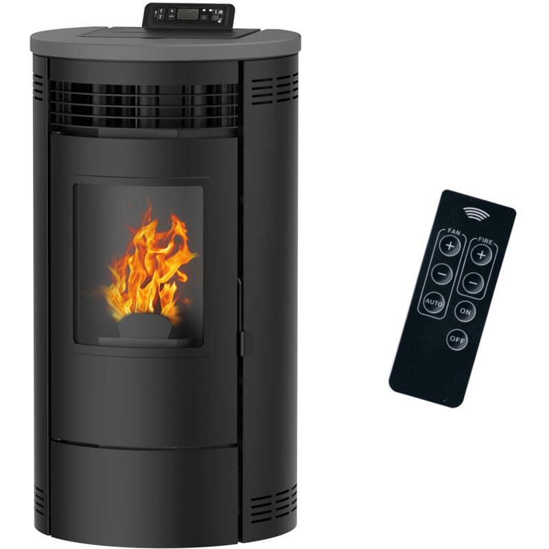 Poêle à granulés étanche Flavia 9,5 kW Noir Sannover