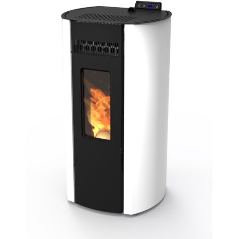 Poêle à granules étanche - LVZ LEANDRO 12C UP - Blanc