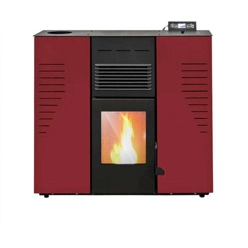 Sannover - Poêle à granulés étanche Slim Astral 12 kW Bordeaux