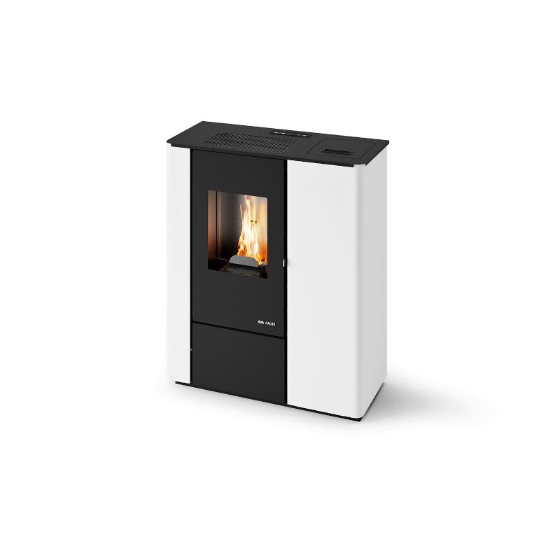Eva Calor - Poêle à granules extra plat Vale Slim 7 kW Blanc