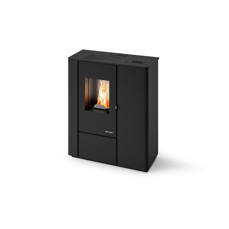 Eva Calor - Poêle à granules extra plat Vale Slim 7 kW Noir