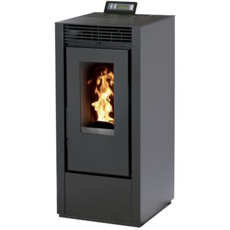 Interstoves – Poêle à granulés étanche 11 kW – Autonomie 35h – Rendement 93,4 % – Wi-Fi et télécommande – Compatible sortie façade et toiture