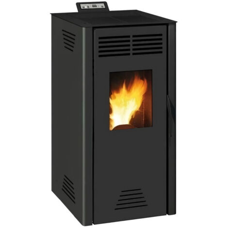 Poele a granulés modulable INVICTA Adrano - 7,3 kW - Rendement 88,7% - Noir