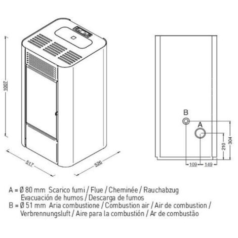 Poêle à granulés - PUNTO FUOCO Laila 12.5 kW Blanc