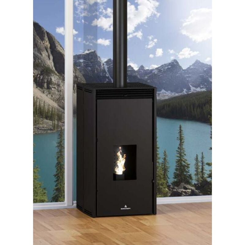 Poêle à granules sans électricité convection naturelle - BRONPI Free 11 kW Ivoire