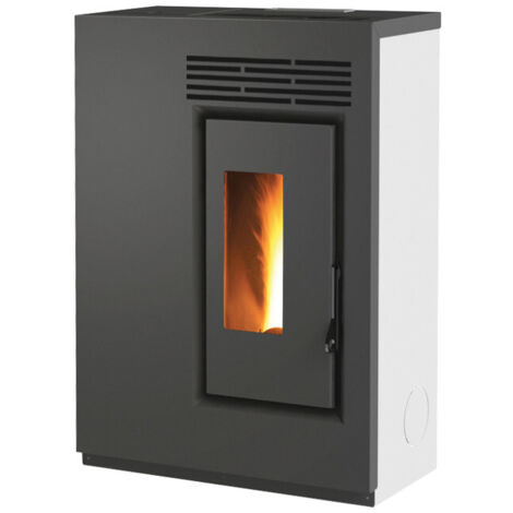 Poêle à granulés slim 6 kW – Sortie des fumées latérale – Programmateur hebdomadaire – Surface de chauffage jusqu'à 55 m² - GE60-5