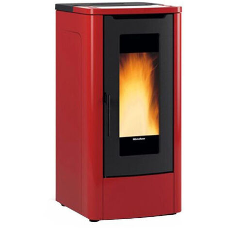 Poêle à granulés – Teorema finition Bordeaux 52×65 × h108 cm 3,0‑12,0 kW Réservoir de 30 kg – Extraflame