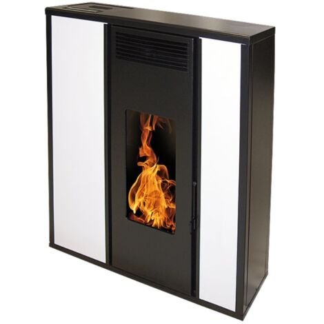 Interstoves – Poêle à granulés étanche 10kW – Rendement 93,7% – Capacité réservoir 25kg – Télécommande et Wi-Fi – Installation facile