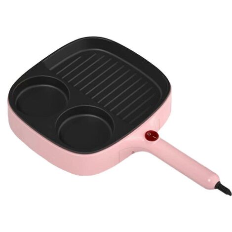 Poêle à omelette électrique 3 en 1, poêle à barbecue, cuiseur électrique, prise UE B--