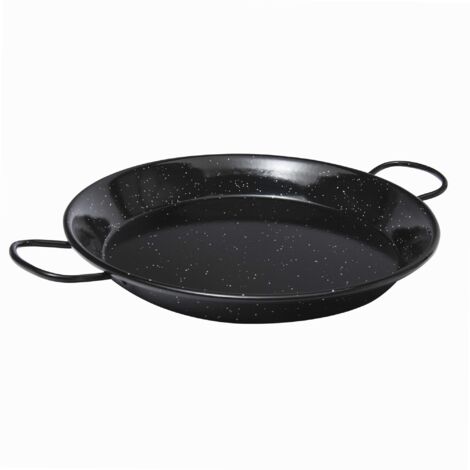 Poêle à paella émaillée 32 cm – Compatible induction et vitrocéramique – Pour 5 personnes – Résistante à la rouille et facile à nettoyer – Vaello