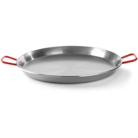 Poêle à paella ronde en acier avec poignées, diamètre 550 x 100 mm