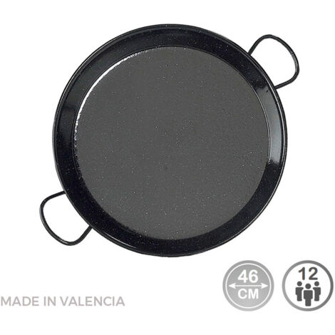 Poêle À Paella Traditionnelle En Acier Émaillé Ø46cm (12 Personnes). Vaello