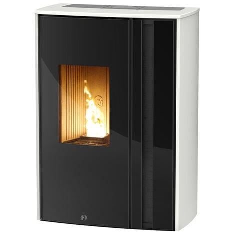 Poêle à pellet Takumi sortie supérieure concentrique - Jolly Mec - 14kW - Blanc