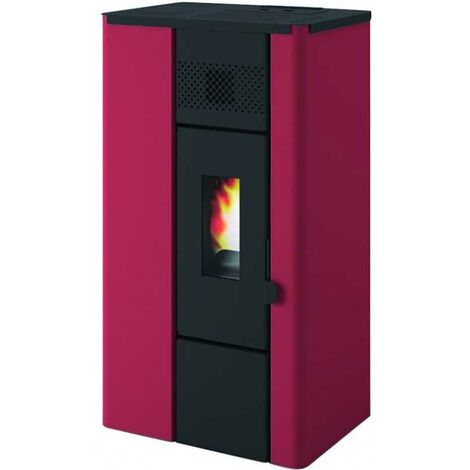 Poêle à pellets Noa 6,3 kW Rouge Point de Feu Eva Calor