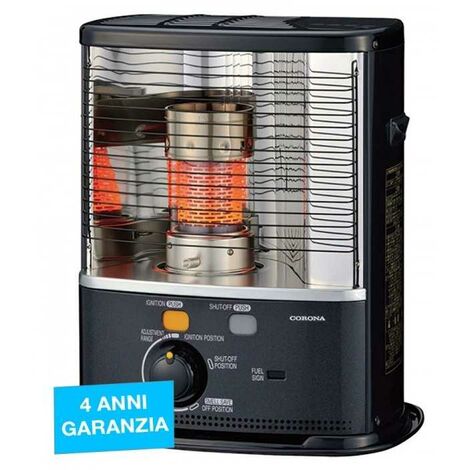Poêle à pétrole à mèche 2,4 kW – chambre de combustion améliorée – système anti-renversement – pour espaces jusqu'à 90 m³ – EHL