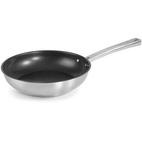 Poêle antiadherent en acier inoxydable - Ø28 x 6,5 cm, compatible avec tous les types de cuisines, Lacor