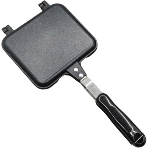Poêle antiadhésive double face pour griller sandwichs, gaufres et desserts, idéale pour une utilisation sur les cuisinières à gaz et dans toutes les cuisines - AquaForge
