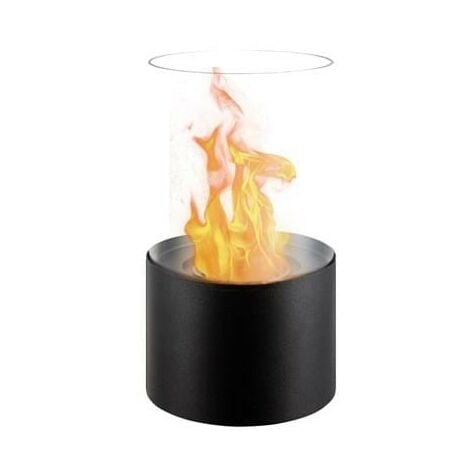 BRICOSHOP24 Qlima cheminée bio ethanol modèle de table verre noir