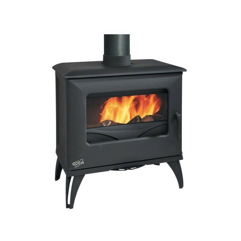 Godin - Poêle à Bois-LE CUBE-6,5 kW-Peint anthracite 388117