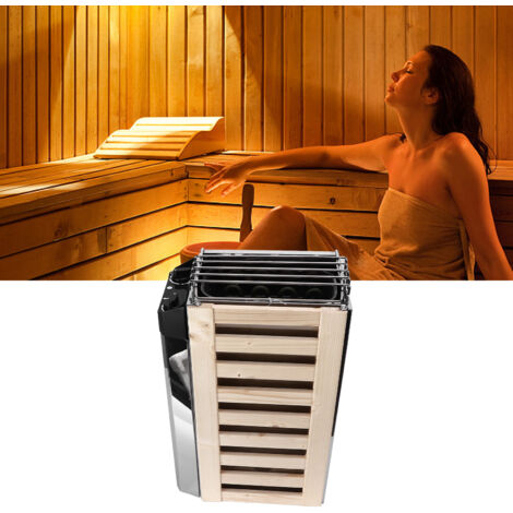 Poêle de Sauna [Aucune marque spécifiée] Modèle 3KW 110V Contrôle Intérieur - Élément chauffant en acier inoxydable pour spa domestique de 6m², design compact et installation facile