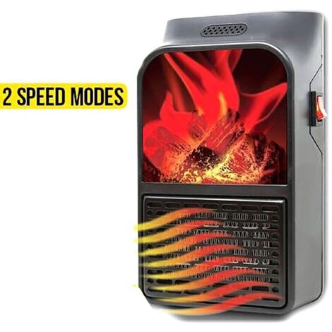 POÊLE ÉLECTRIQUE AVEC CORDON VENTILATEUR 900W CHEMINÉE