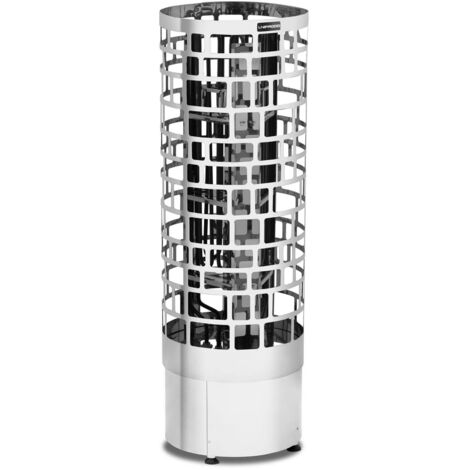 Poêle Électrique Sauna Radiateur Bain Finnois Air Sec Cabine 9 À 13m3 9kW 400V - Argent