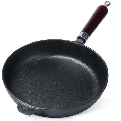 Poele en fonte 24 cm avec manche en bois