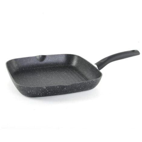 Poêle grill - 28 cm - Aluminium - Noir - Livraison gratuite