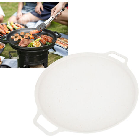 Poêle Grill Anti-Adhérente Maifan Stone Aluminium pour Cuisson et BBQ Camping 39.5cm Type 2