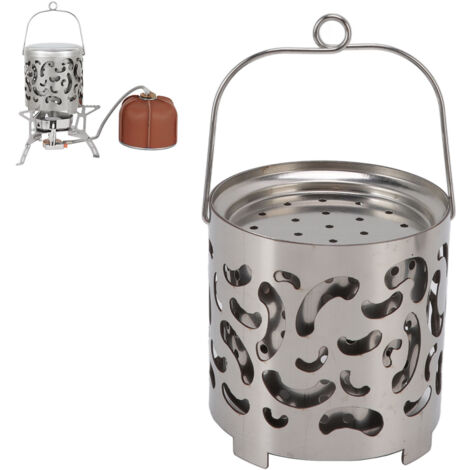 Poêle Mini Heater Portable en Acier Inoxydable pour Camping et Randonnée en Automne/Hiver