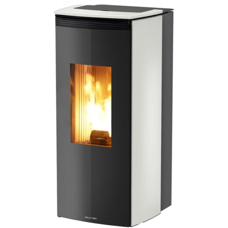 Poêle Pellets Air Humide Bridge Sortie Arrière 6KW Blanc