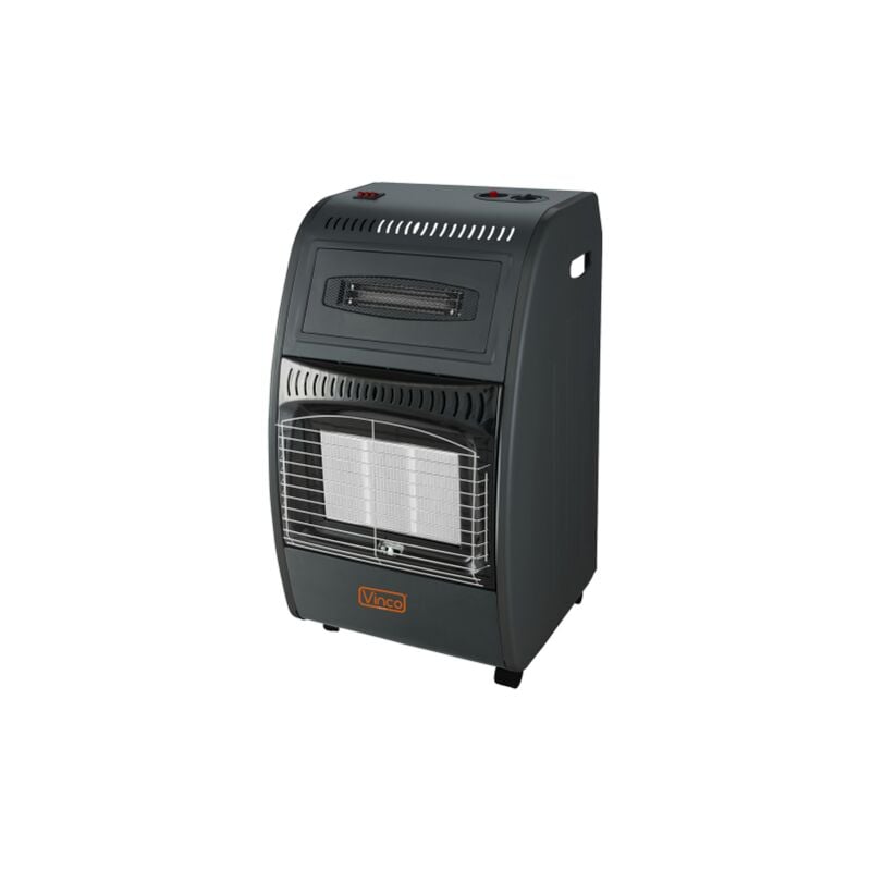 Vinco - Poele chauffage combine' gaz ventile' 4200W allumage pie'zo avec roulettes re'glables avec thermostat