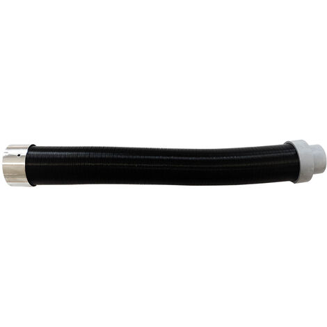 poêles culot kit Tube d'aspiration dn 50 souple extensible noir 150 cm à granulés de combustion