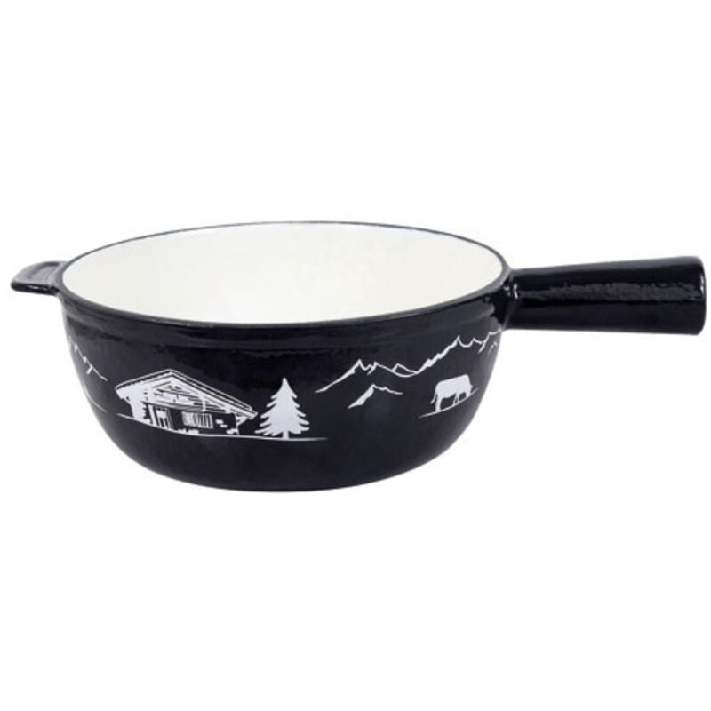 Table&cook - Poêlon savoyard en fonte émaillée 24cm noir - Table&cook - SH004