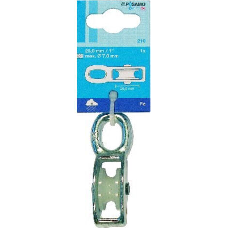 PÖSAMO Blockrolle einfach (SB) galZn für Seil-Ø b. 7,0mm