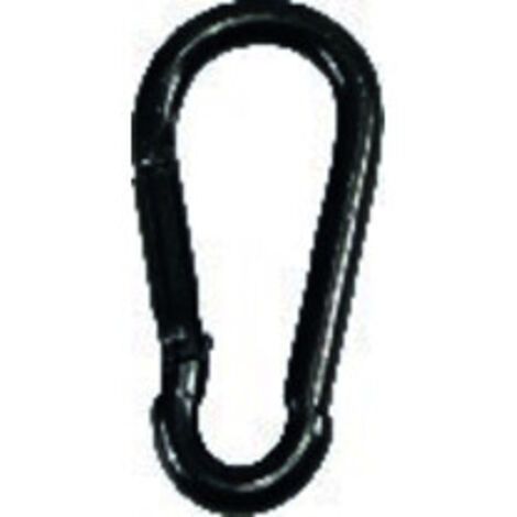 PÖSAMO Feuerwehr-Karabinerhaken schwarz-Zn 40x 4mm 100 Stk