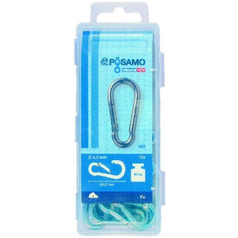 PÖSAMO Feuerwehr-Karabinerh.(SB) galZn 40x4mm a 15Stk Box