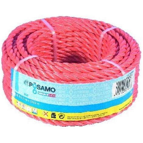 PÖSAMO PP-Seil gedr. orange 8,0mmx20m in Ringen